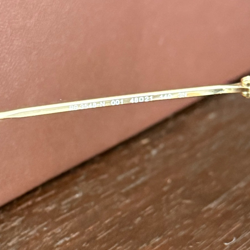 Ray-Ban Gold and Green Sunglasses - Picture 5 of 5